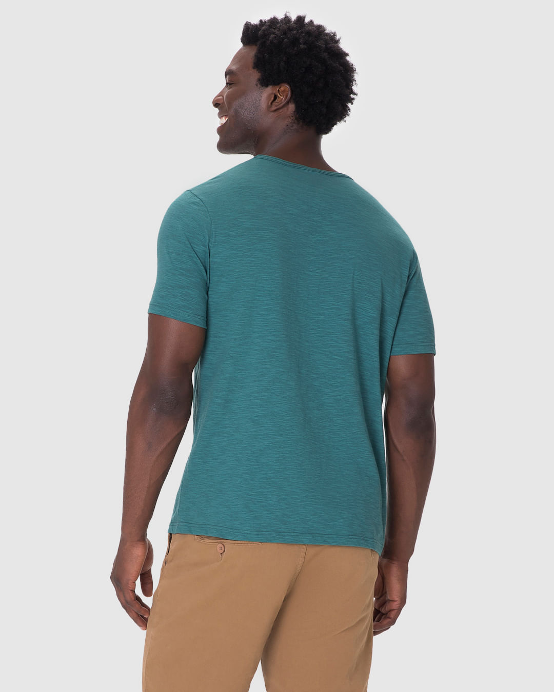 Camiseta Masculina Manga Curta Estampa Frontal Em Malha Flamê - Imagem 25