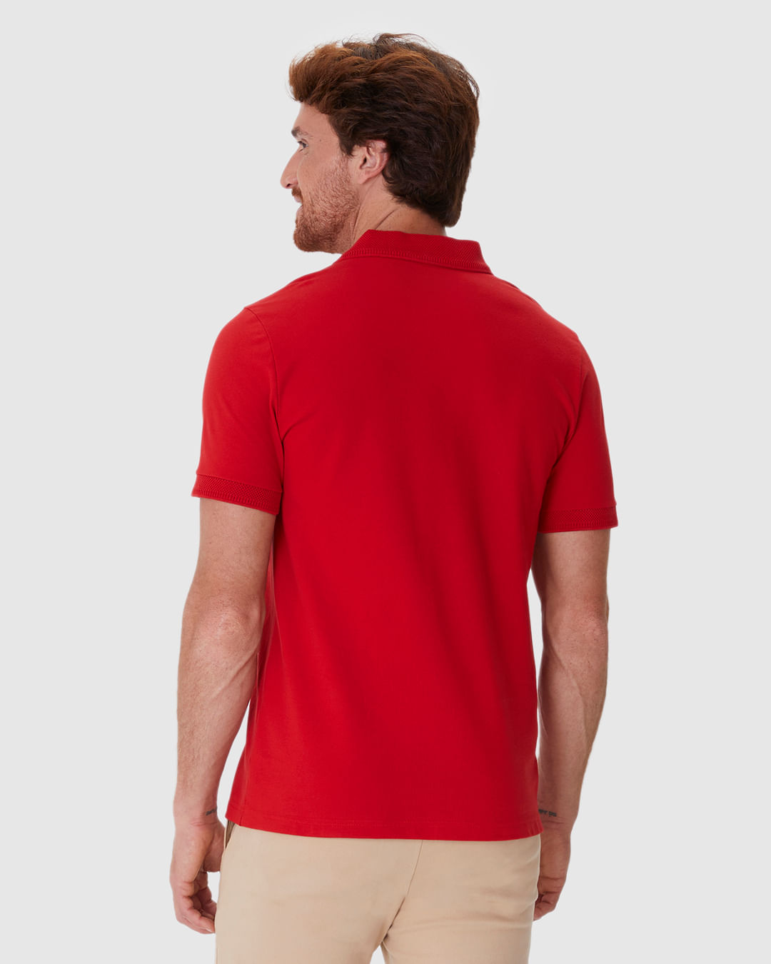 Camisa Polo Masculina Slim Peitilho E Manga Curta Em Piquet Premium - Imagem 5