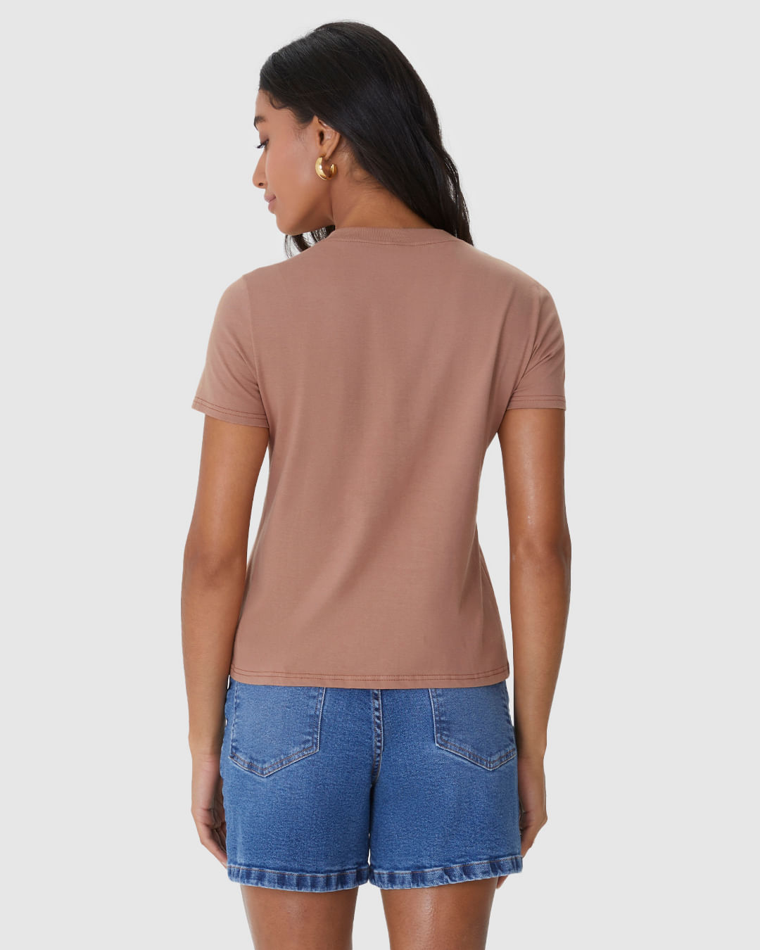 Camiseta Feminina Ilustração Frontal Especial Plantas Em Algodão - Imagem 10