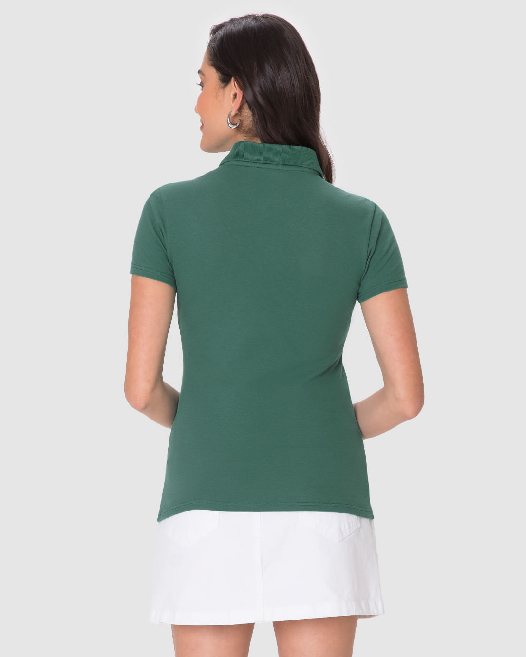 Blusa Polo Básica Feminina Com Peitilho Em Piquet Stretch - Imagem 20