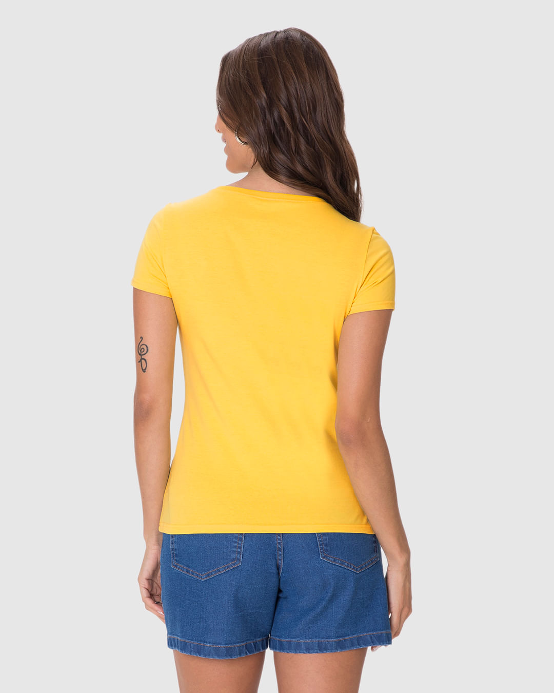 Blusa Básica Feminina Baby Look Em Algodão - Imagem 10