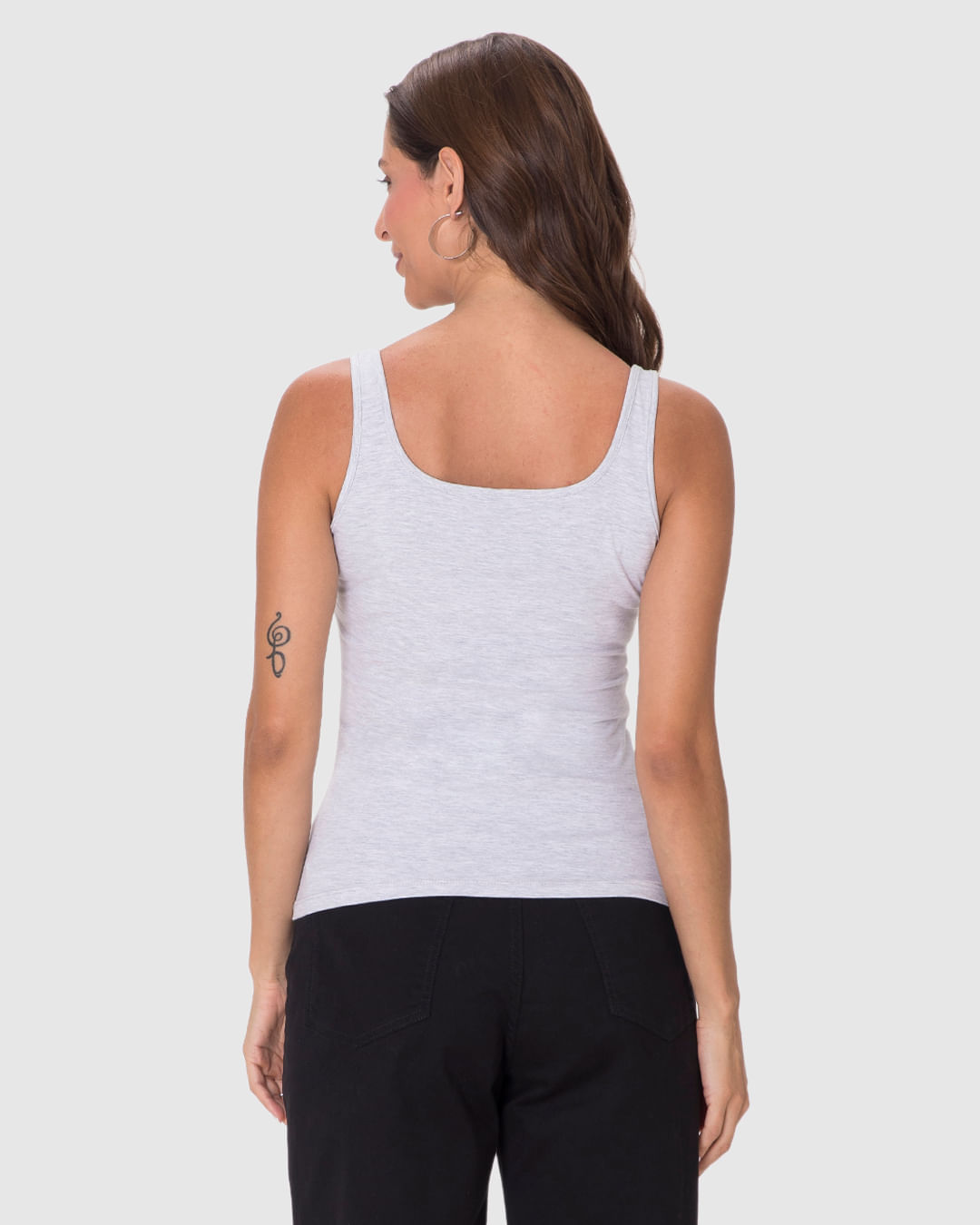 Regata Básica Feminina Alça Média Em Algodão - Imagem 30