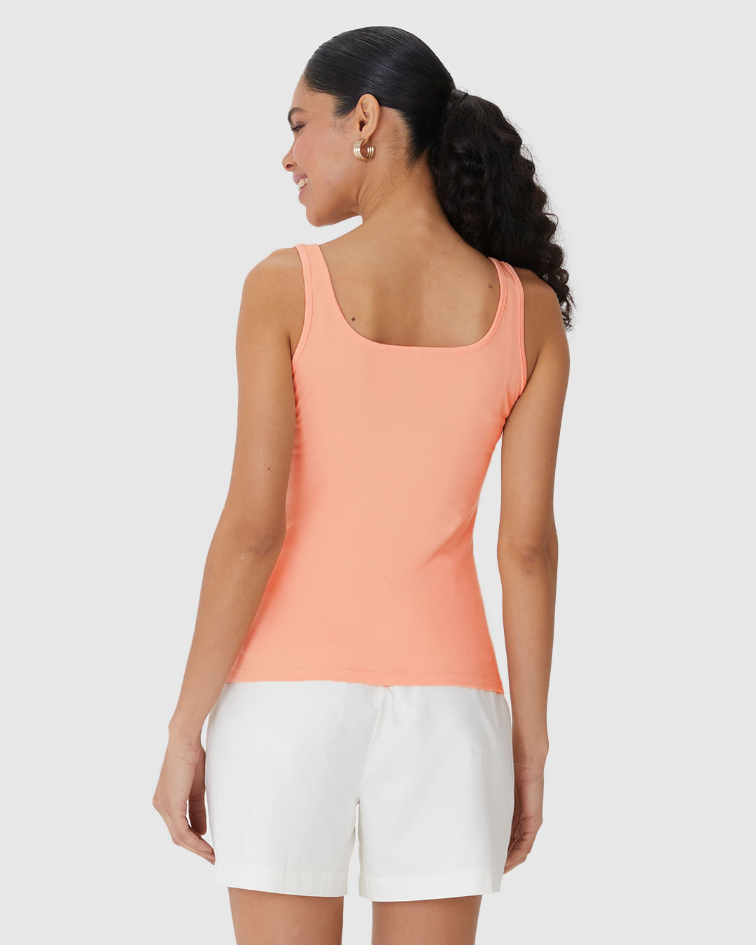 Regata Básica Feminina Alça Média Em Algodão - Imagem 30