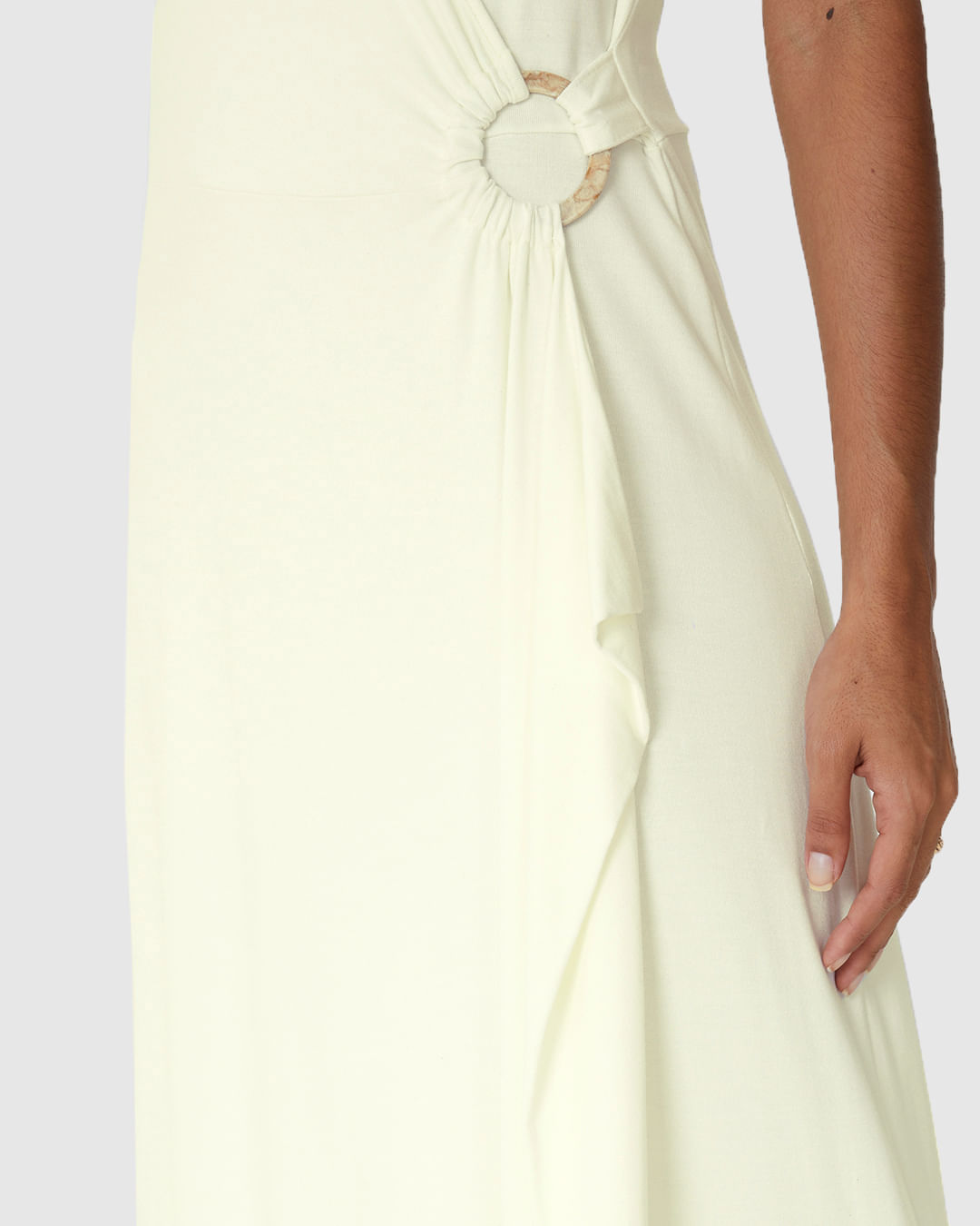 Vestido Midi Feminino Transpassado Detalhe Com Argola Em Viscose Stretch - Imagem 24