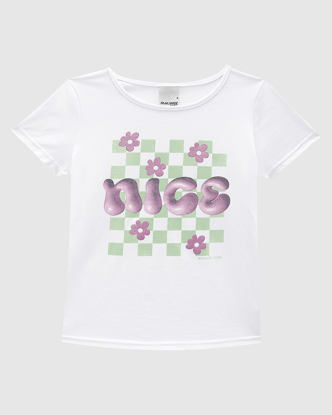 Blusa Infantil Menina Manga Curta Estampa Com Glitter Em Algodão Malwee Kids - Imagem 8