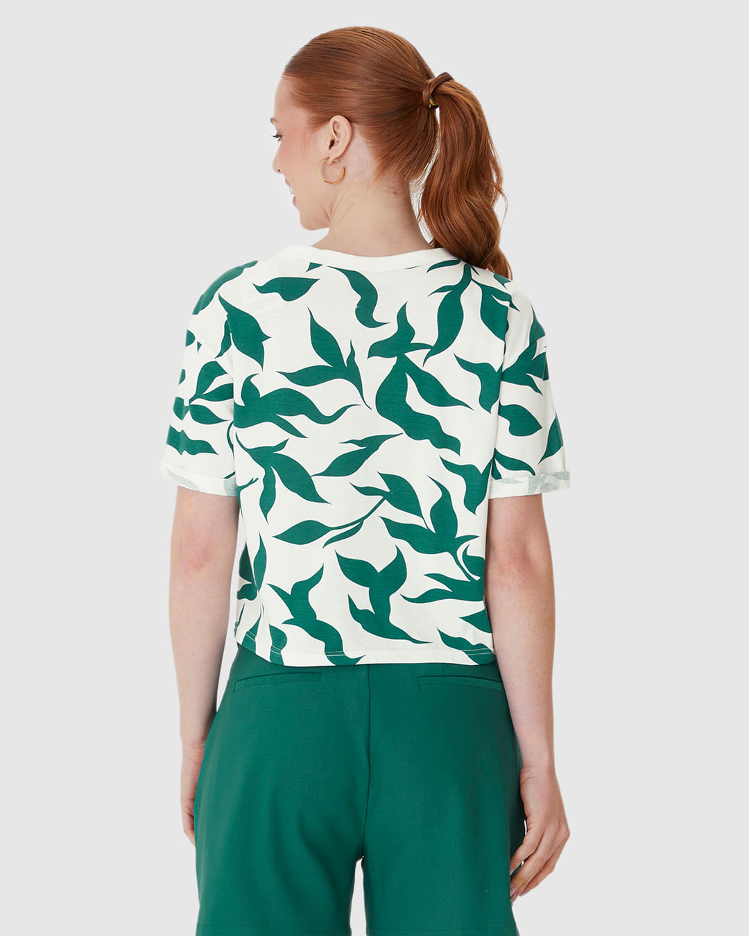 Blusa Feminina Estampada Manga Curta Em Algodão - Imagem 13