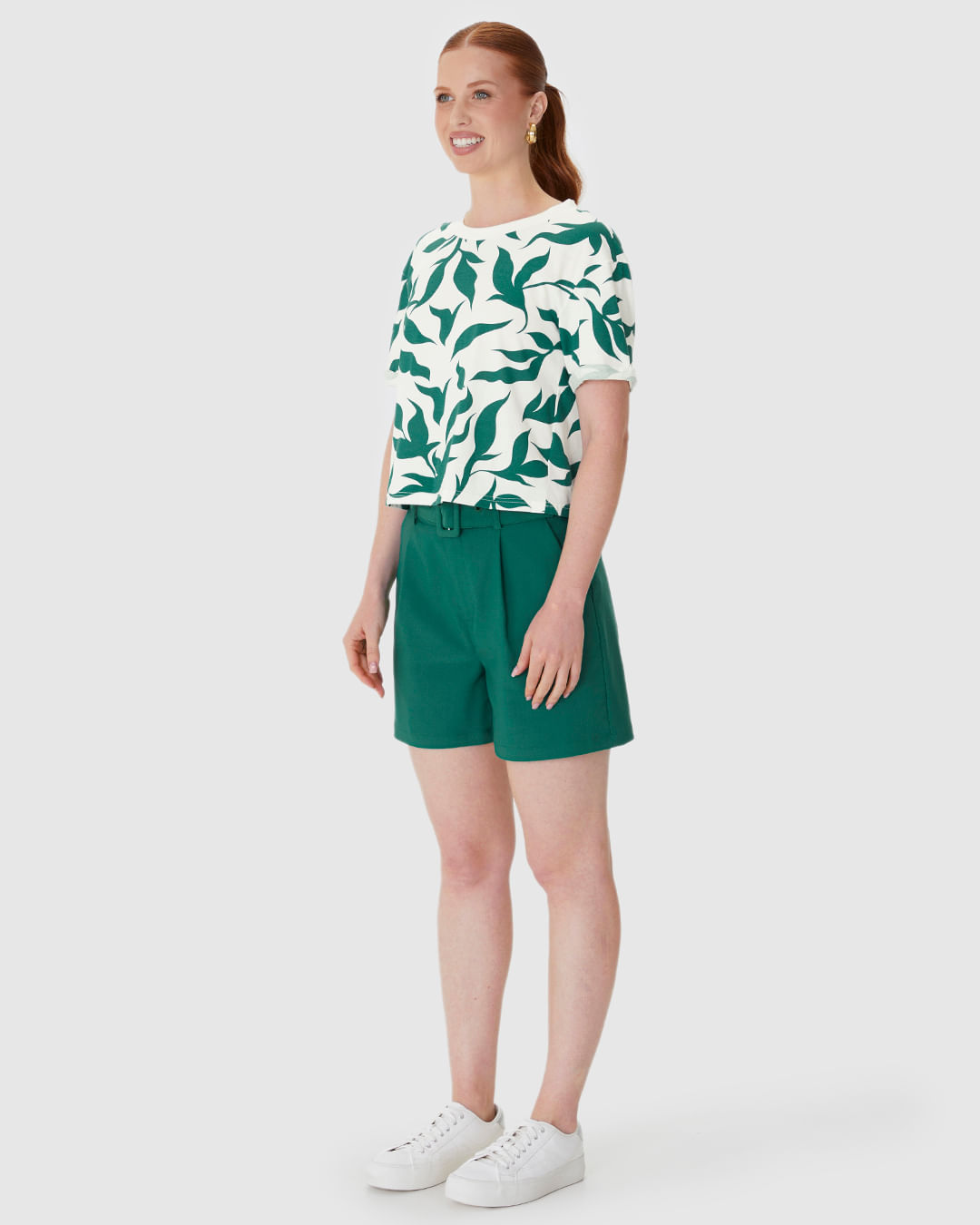 Blusa Feminina Estampada Manga Curta Em Algodão - Imagem 14