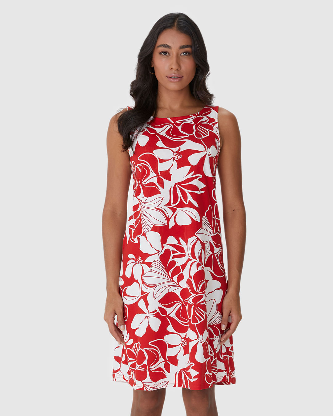 Vestido Feminino Regata Estampado Em Algodão - Imagem 7