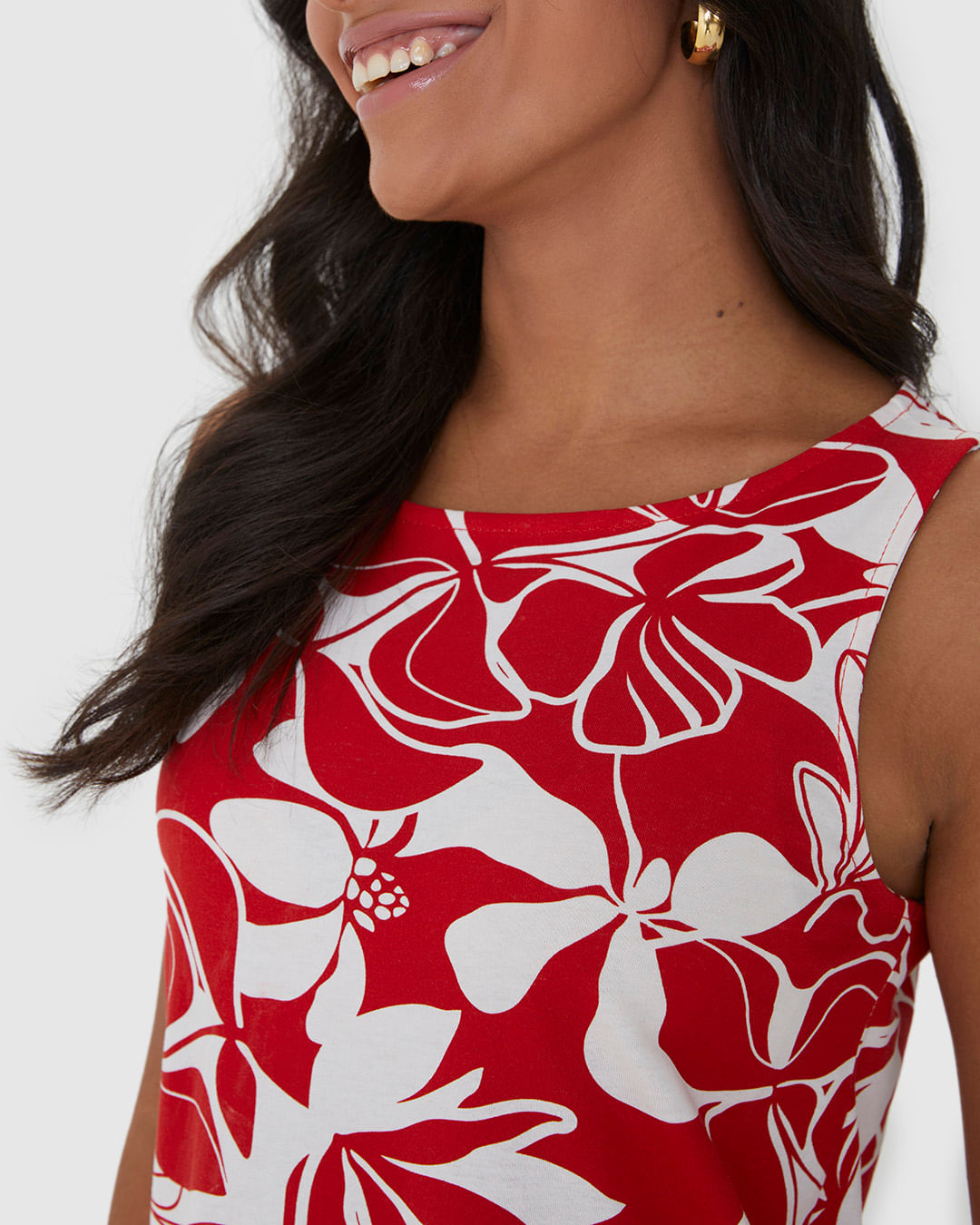 Vestido Feminino Regata Estampado Em Algodão - Imagem 23