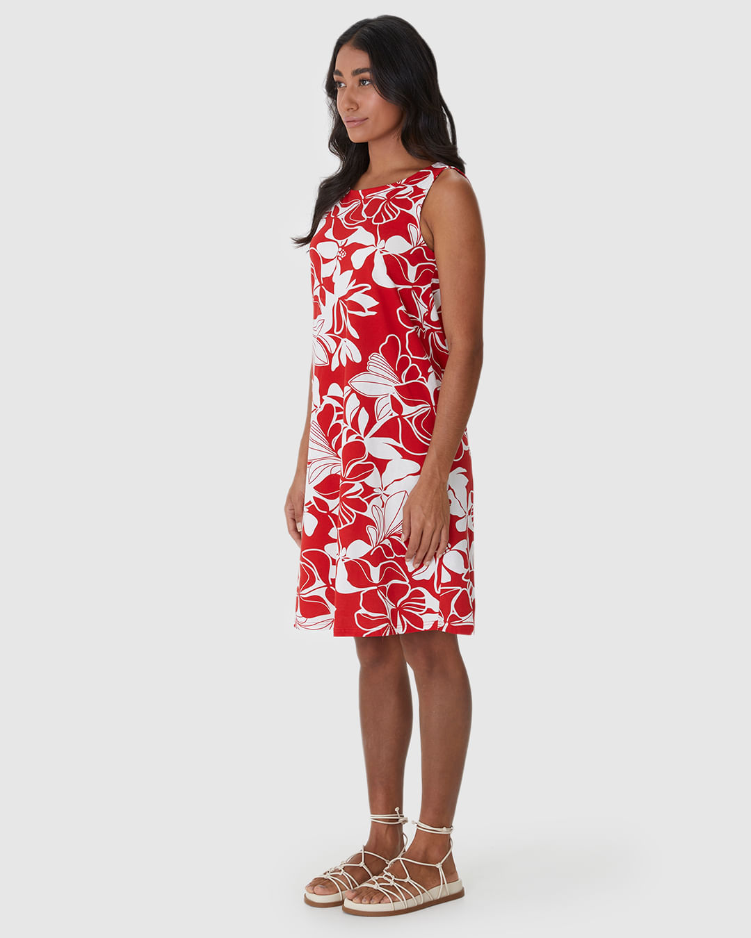 Vestido Feminino Regata Estampado Em Algodão - Imagem 25