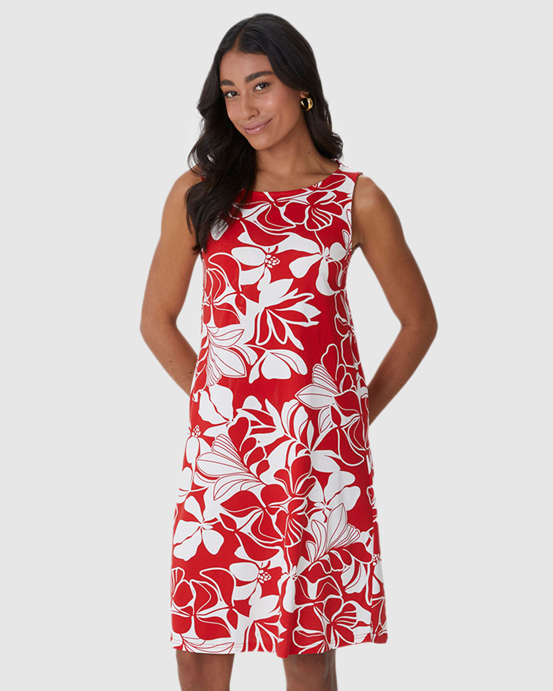 Vestido Feminino Regata Estampado Em Algodão - Imagem 26
