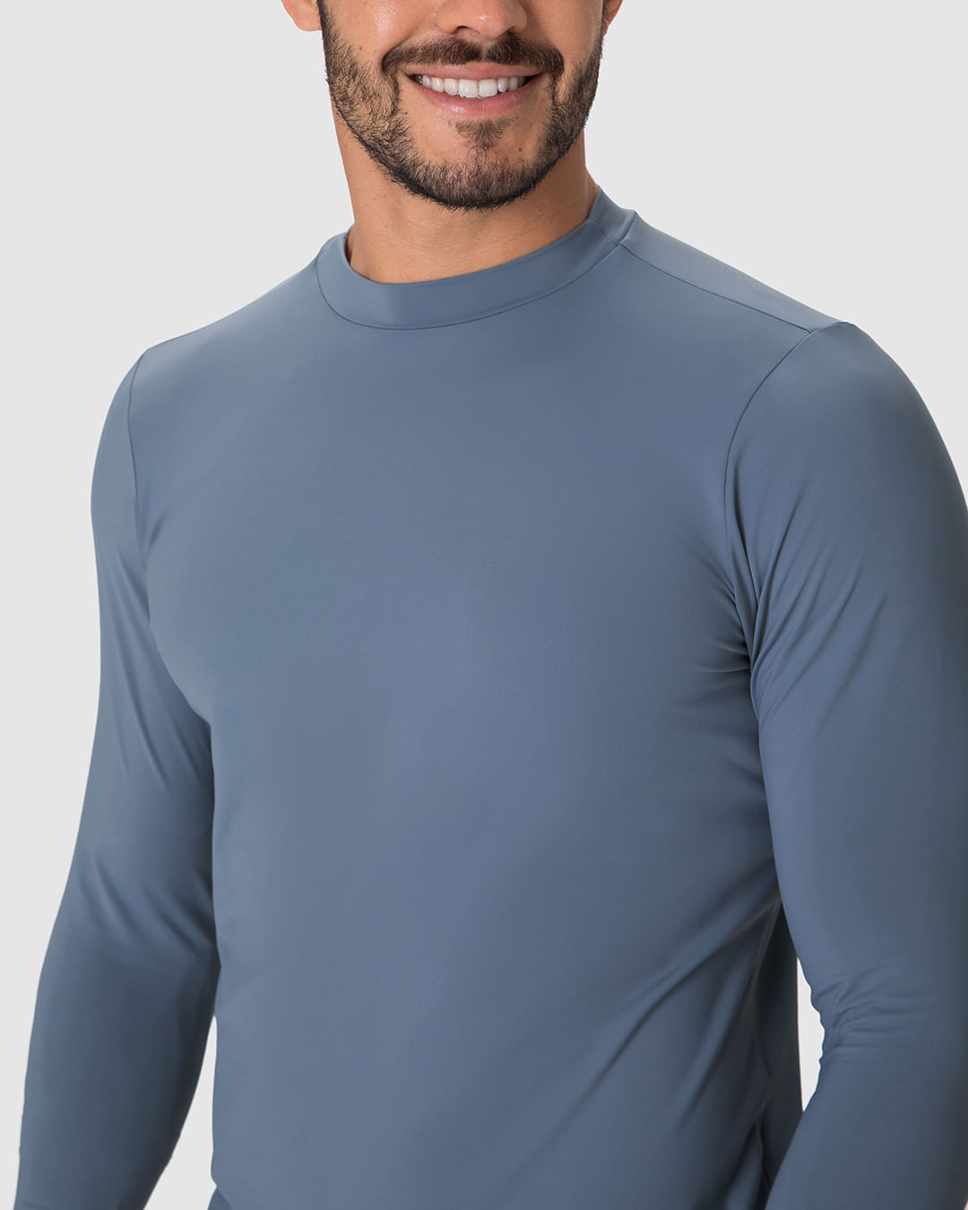 Camiseta Esportiva Masculina Slim Manga Longa Em Malha Dry E Proteção UV50+ Malwee Active - Imagem 2