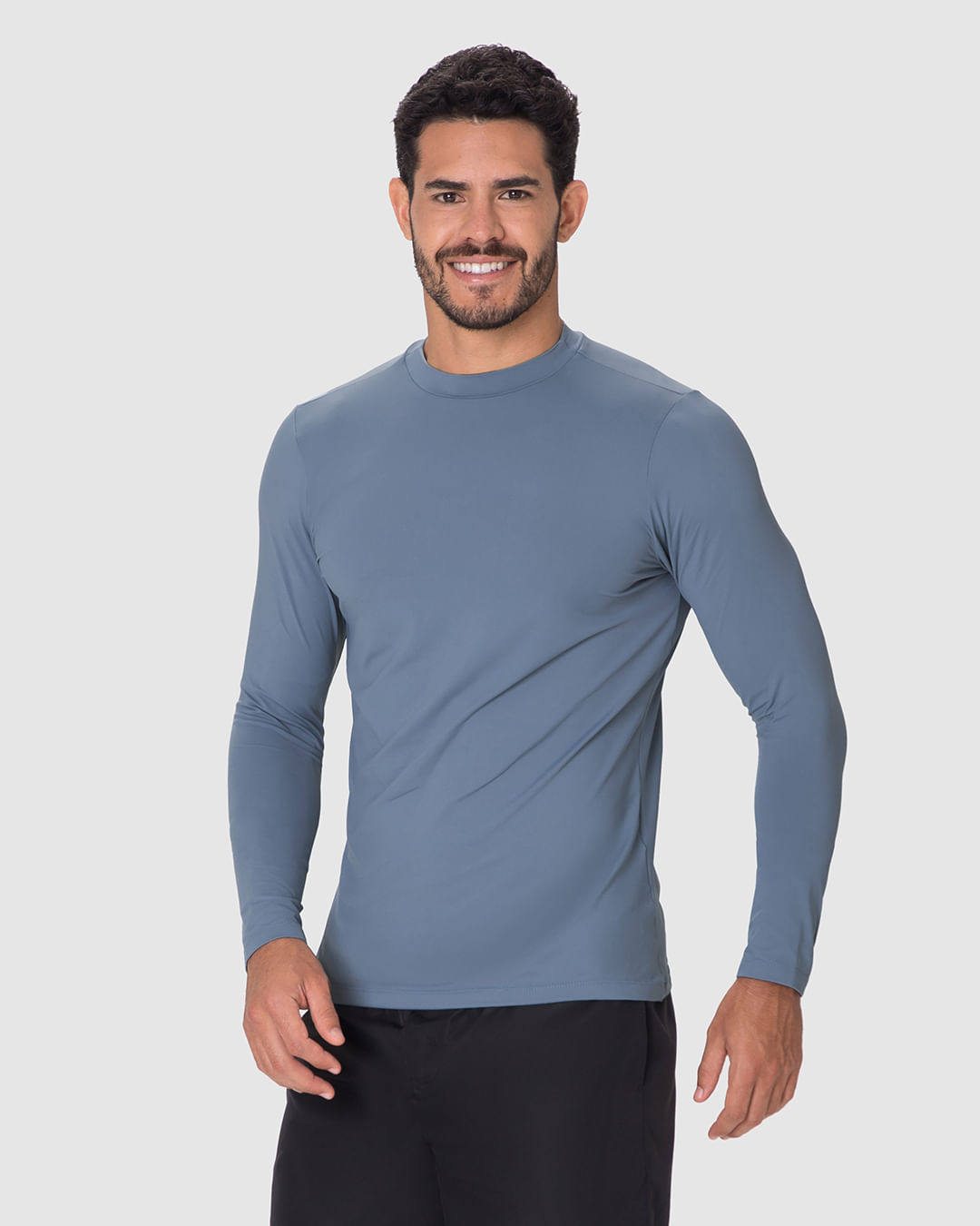 Camiseta Esportiva Masculina Slim Manga Longa Em Malha Dry E Proteção UV50+ Malwee Active - Imagem 11