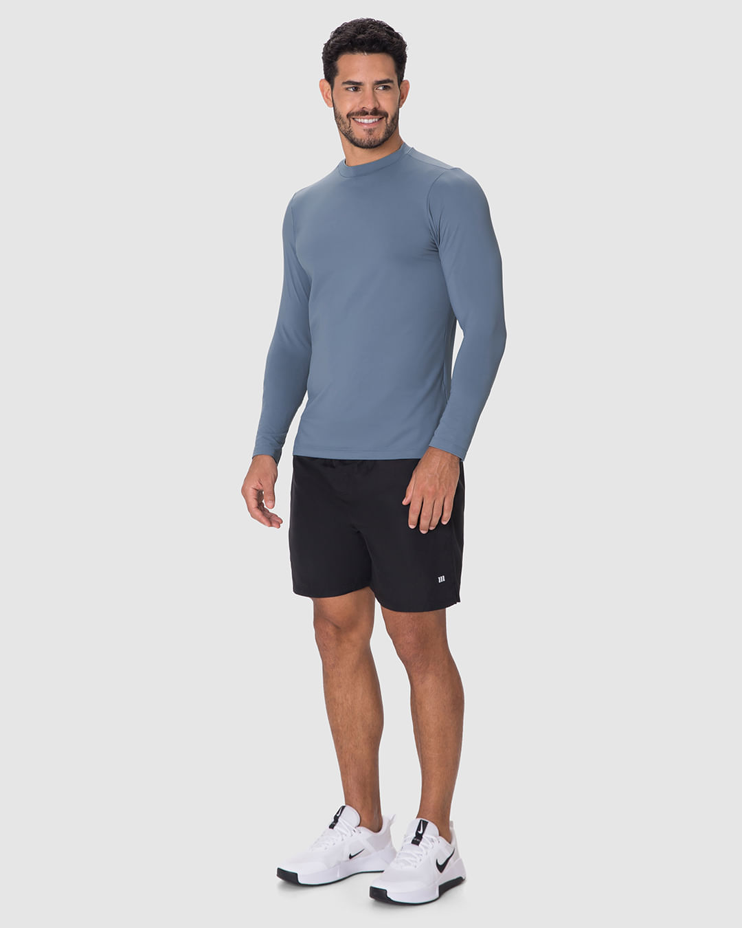 Camiseta Esportiva Masculina Slim Manga Longa Em Malha Dry E Proteção UV50+ Malwee Active - Imagem 19