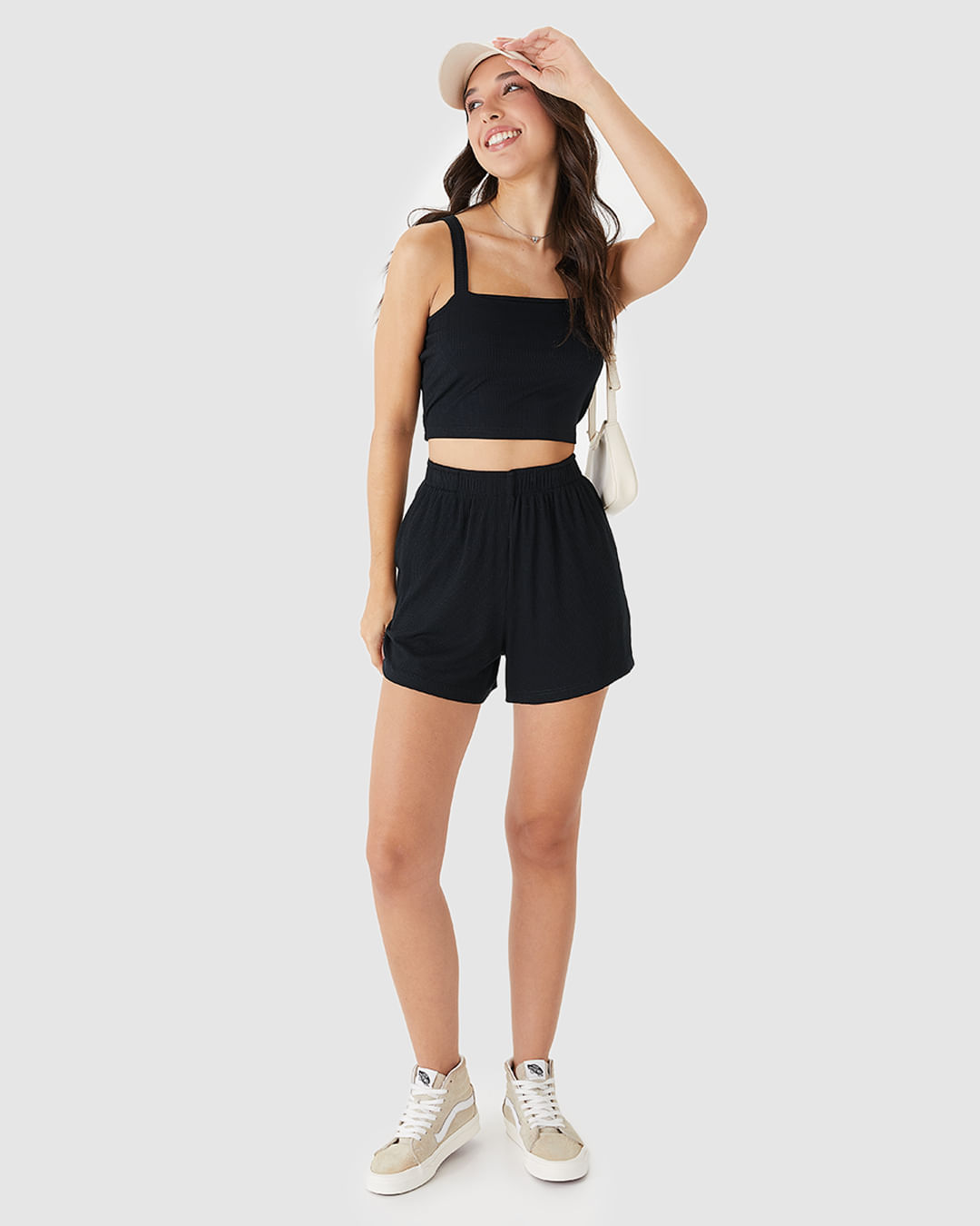 Conjunto Menina Regata e Shorts Bolso Faca Malha Viscose Canelada Malwee Kids