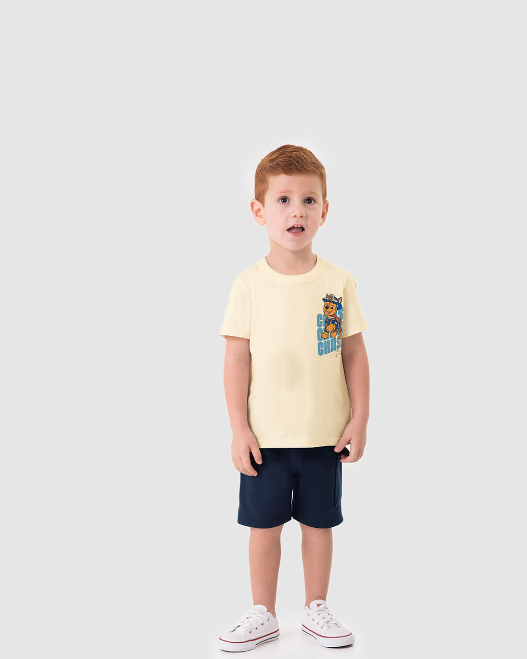 Conjunto Infantil Menino Camiseta Estampa Costas Patrulha Canina Malwee Kids
