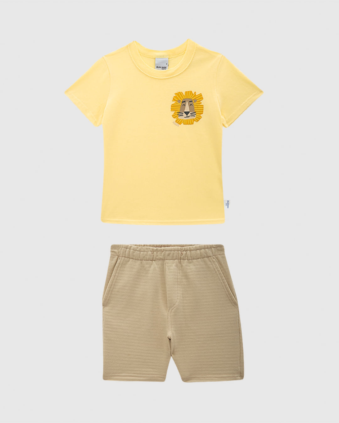 Conjunto Infantil Menino Camiseta Estampa Roarr Em Algodão Malwee Kids