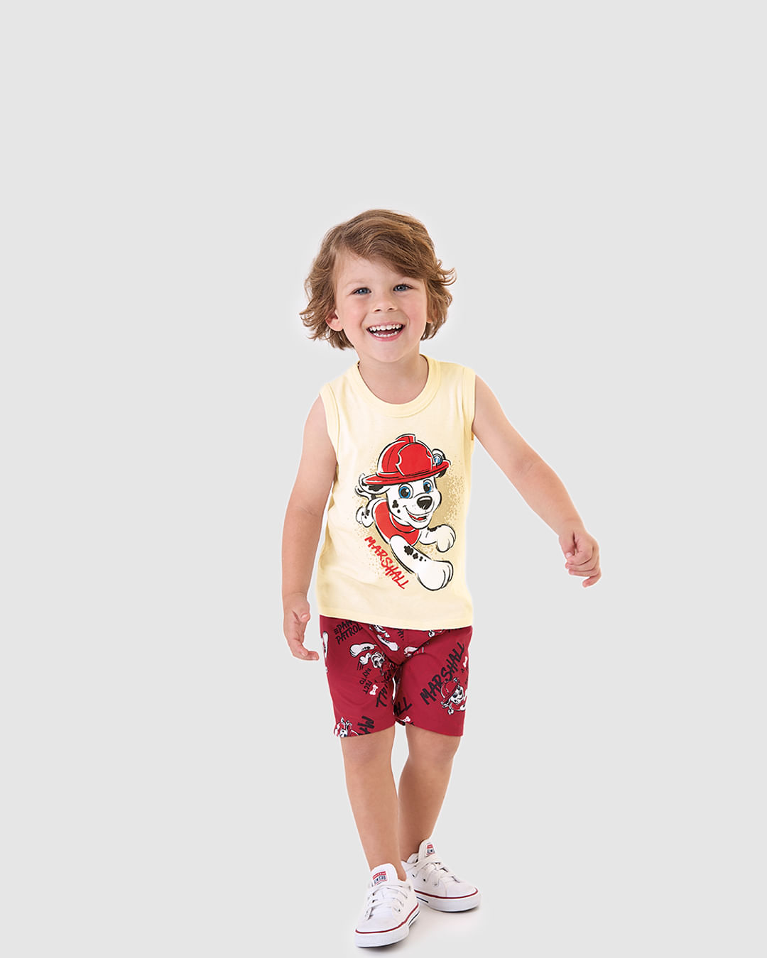 Conjunto Infantil Menino Patrulha Canina Bermuda Microfibra Malwee Kids - Imagem 5