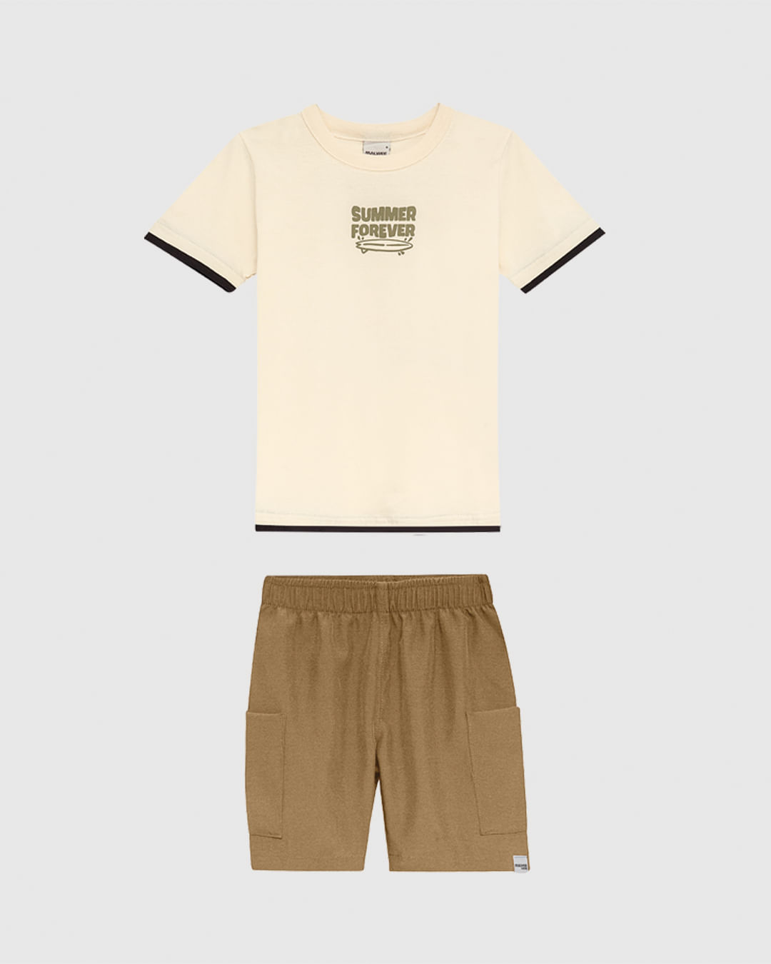 Conjunto Infantil Menino Summer Forever Estampa Frente E Costas Malwee Kids - Imagem 5