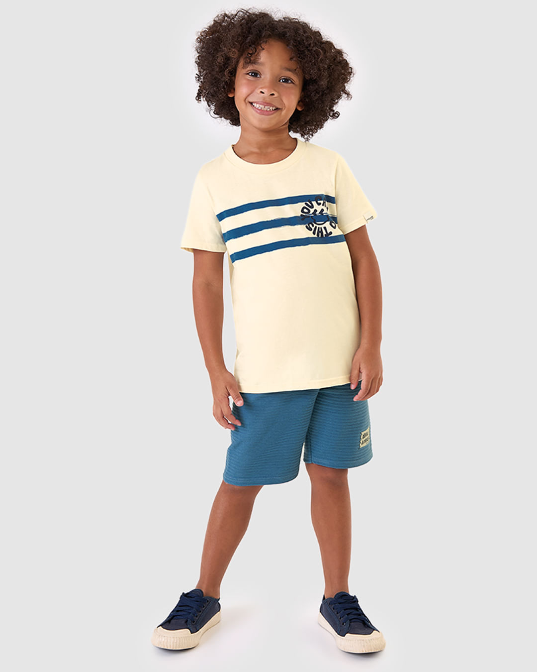 Conjunto Infantil Menino Camiseta You Can Do This Em Algodão Malwee Kids - Imagem 7