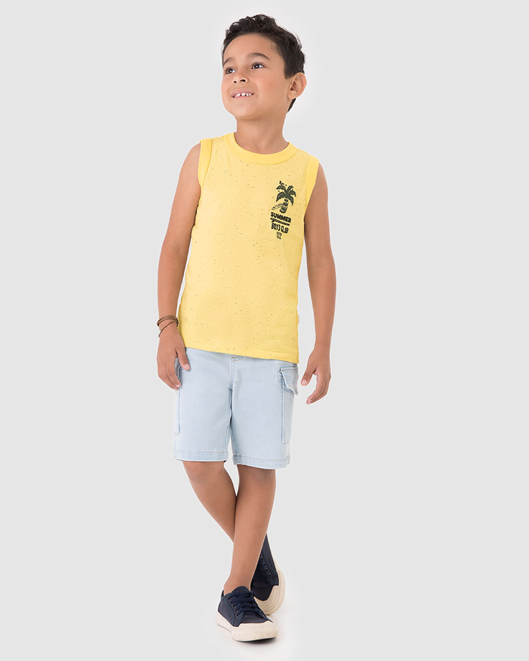 Regata Infantil Menino Estampa Com Efeito HD Em Malha Botonê Malwee Kids - Imagem 3