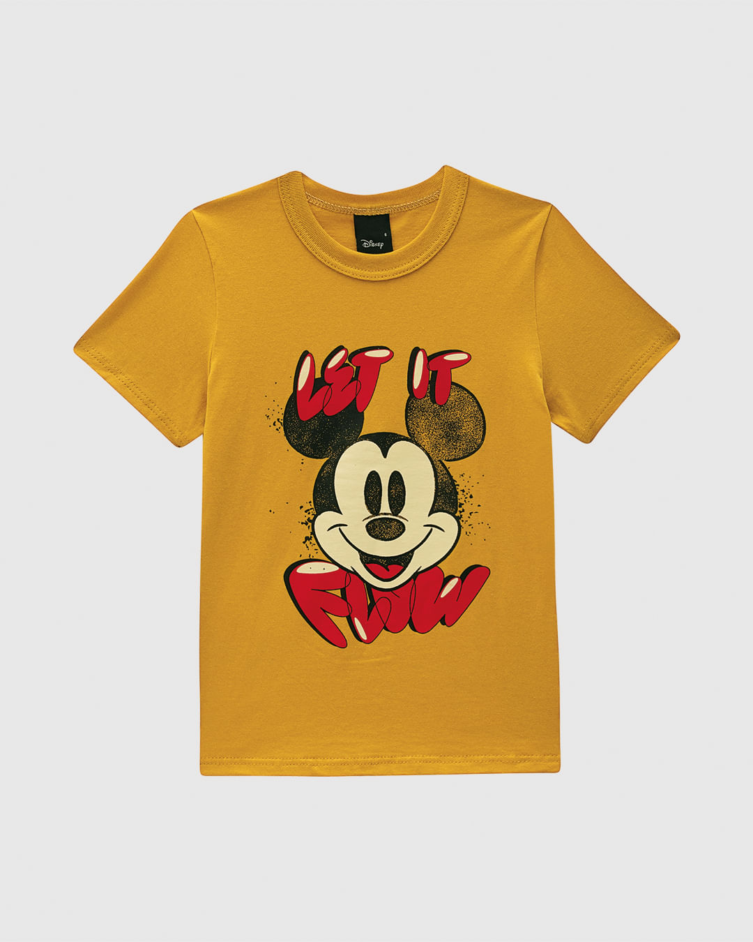Camiseta Infantil Menino Let It Flow Mickey Disney Em Algodão Malwee Kids