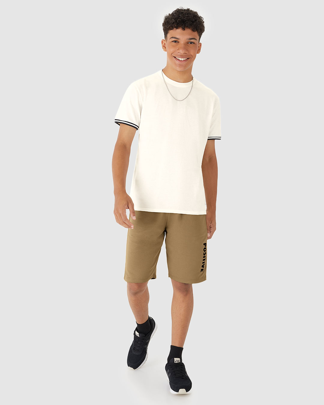 Camiseta Menino Manga Curta Costura Retilínea Malha Texturizada Malwee Kids
