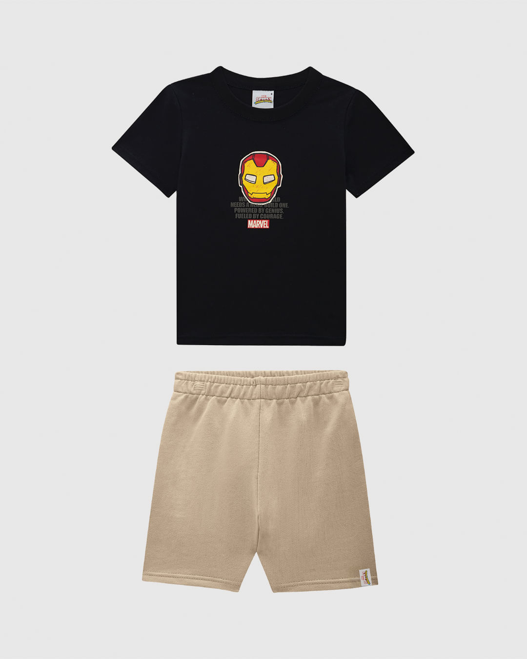 Conjunto Infantil Menino Camiseta Estampa Costas Homem-Aranha Malwee Kids - Imagem 3