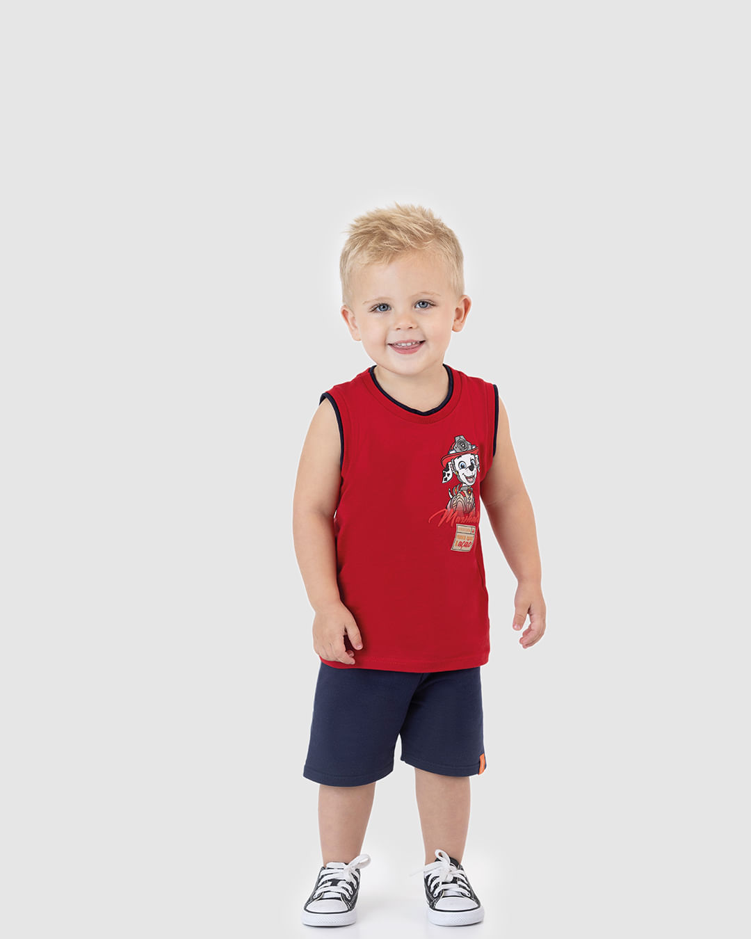 Conjunto Infantil Menino Regata Marshall Patrulha Canina Algodão Malwee Kids - Imagem 7