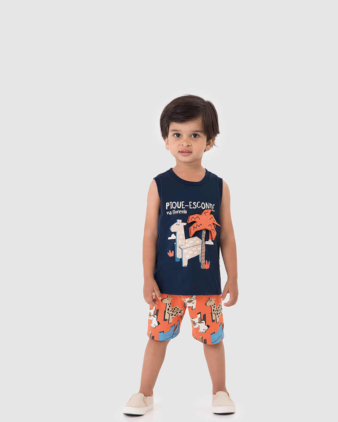 Conjunto Infantil Menino Pique-Esconde Na Floresta Em Algodão Malwee Kids - Imagem 7