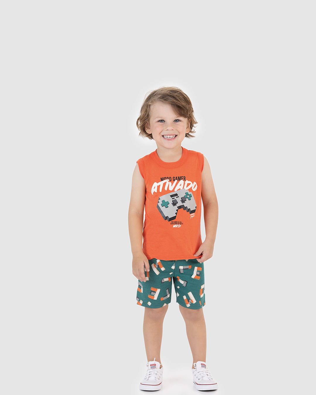 Conjunto Infantil Menino Modo Gamer Ativado Em Algodão Malwee Kids - Imagem 11