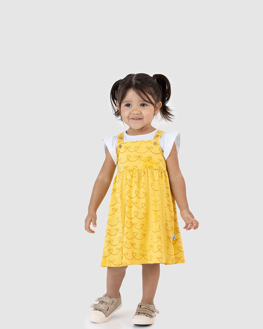 Conjunto Infantil Menina Blusa E Salopete Estampada Em Algodão Malwee Kids - Imagem 3