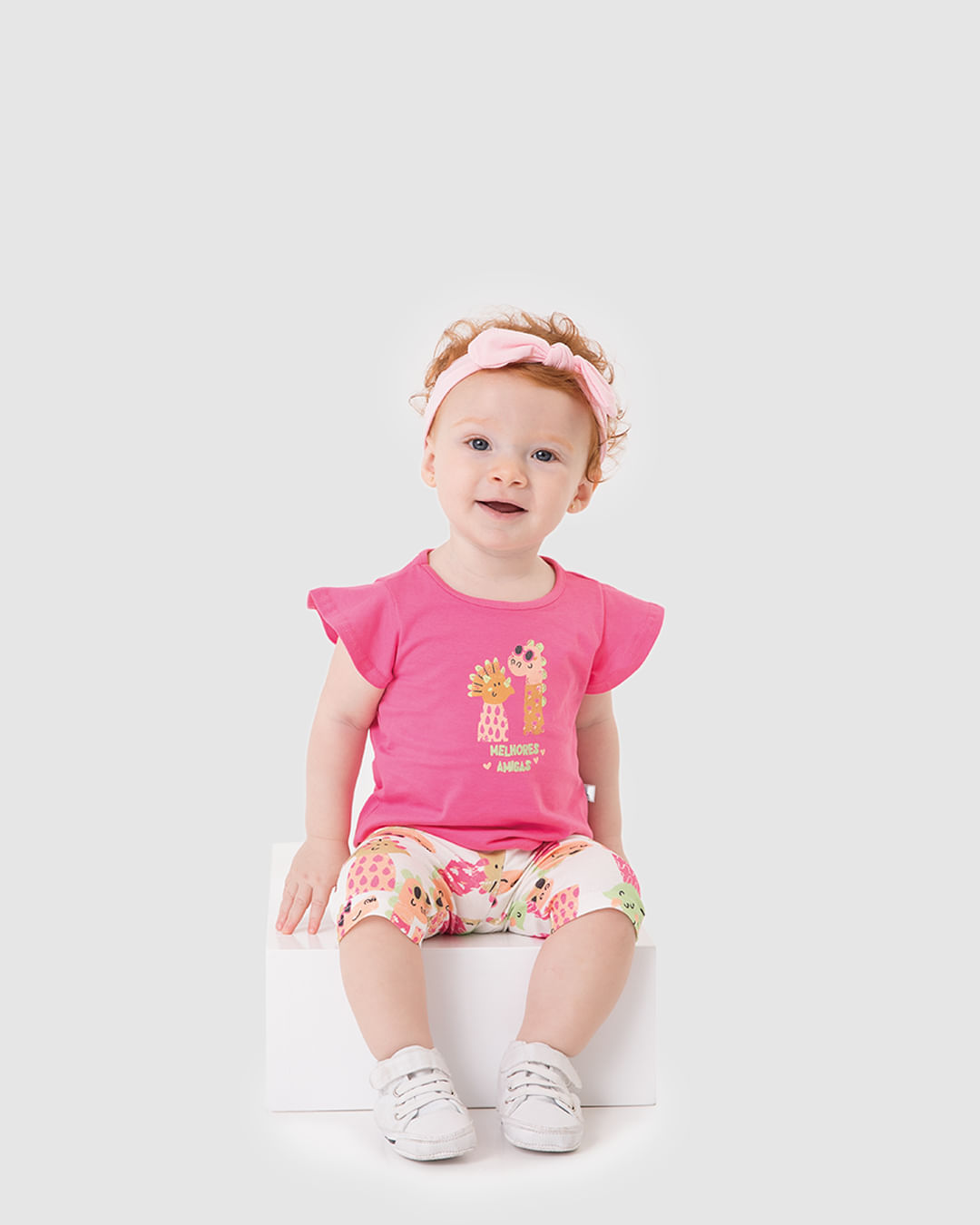 Conjunto Bebê Menina Estampa Glitter Melhores Amigas Em Algodão Malwee Kids - Imagem 5