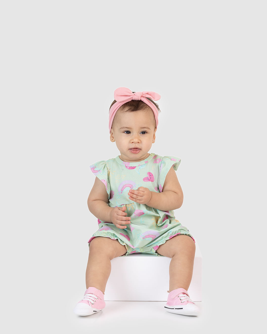 Macaquinho Bebê Menina Estampa Digital Em Algodão Malwee Kids - Imagem 11