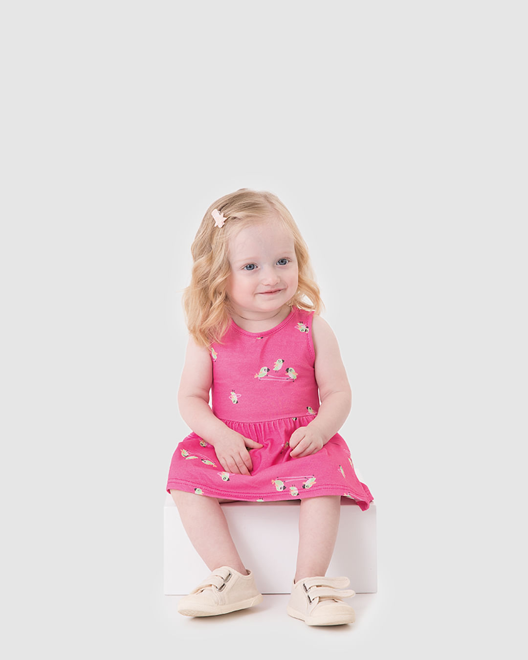 Vestido Infantil Estampado Modelo Regata Em Algodão Malwee Kids