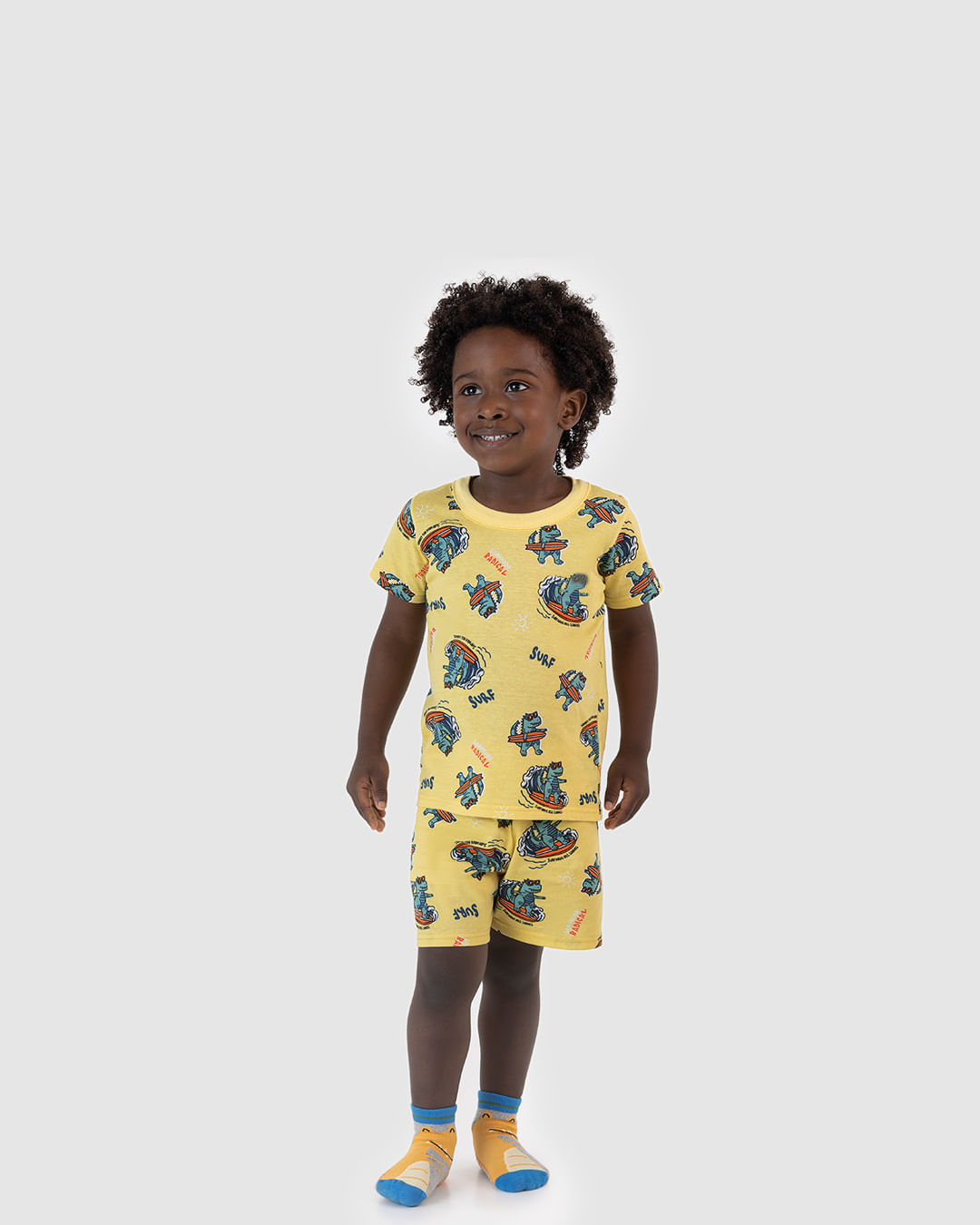 Pijama Curto Infantil Menino Rapport Brilha No Escuro Em Algodão Malwee Kids