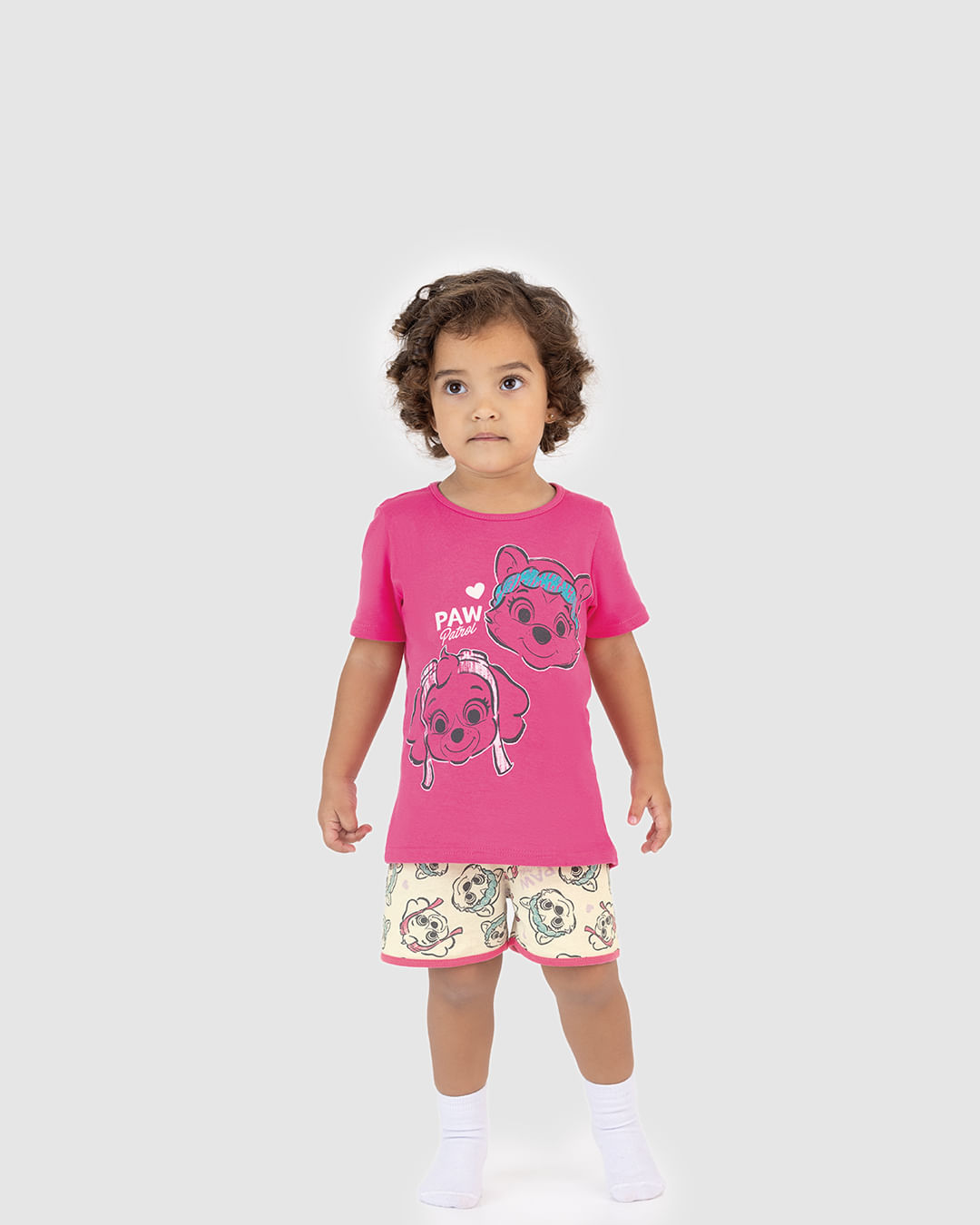 Pijama Infantil Menina Patrulha Canina Brilha No Escuro Algodão Malwee Kids