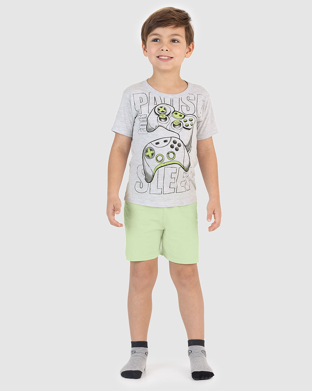 Pijama Infantil Menino Camiseta Estampa Brilha No Escuro Malwee Kids - Imagem 15