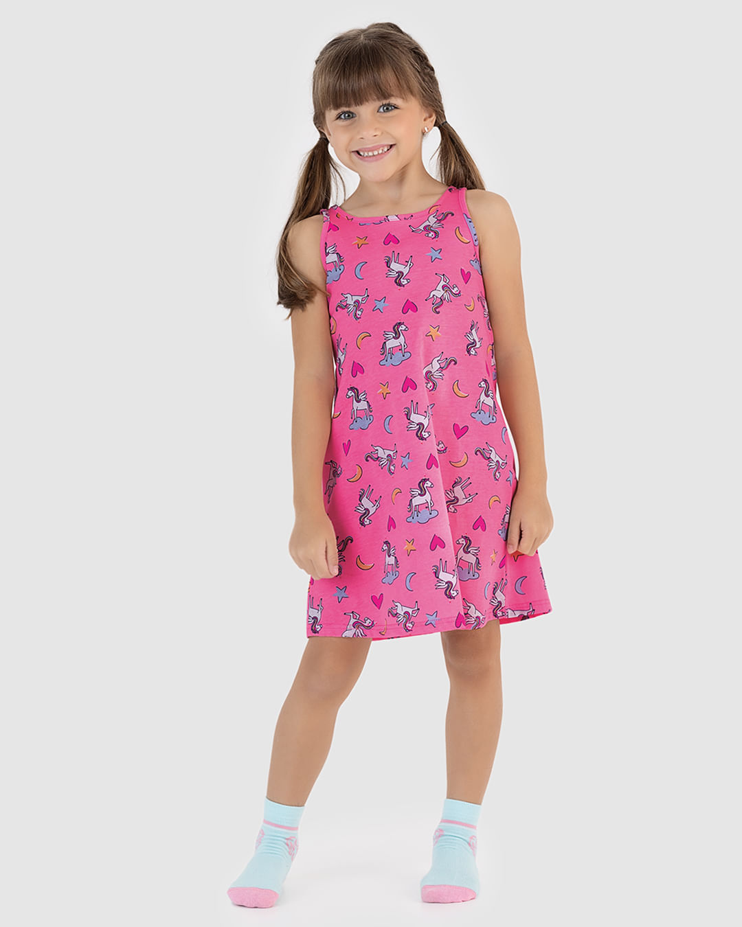 Camisola Infantil Menina Estampada Brilha No Escuro Em Algodão Malwee Kids