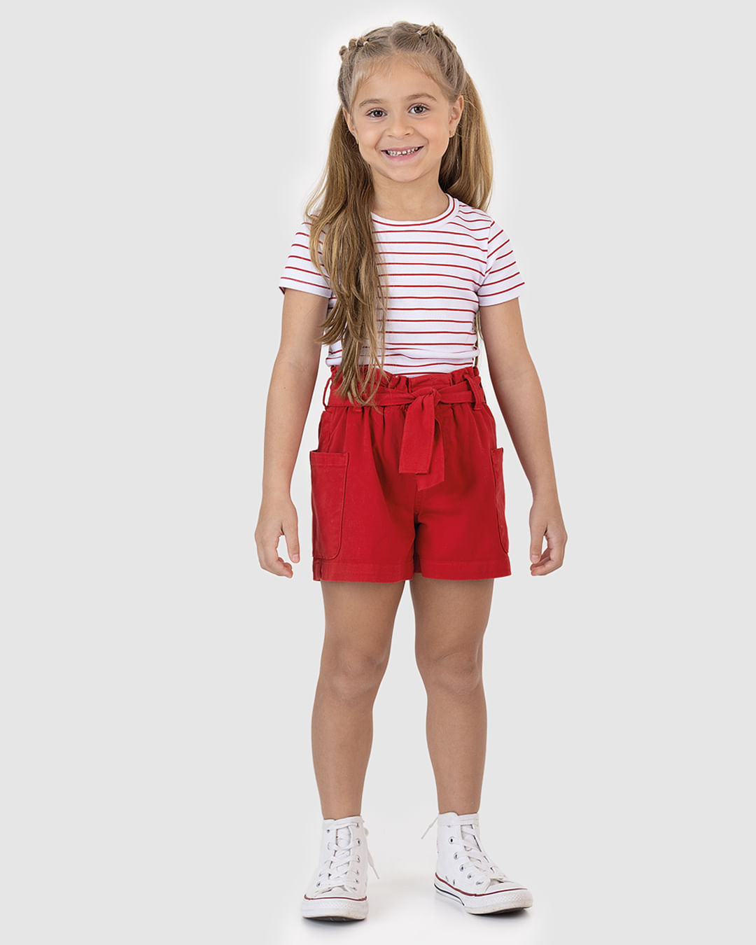 Blusa Infantil Menina Listrada Manga Curta Em Ribana Malwee Kids - Imagem 3