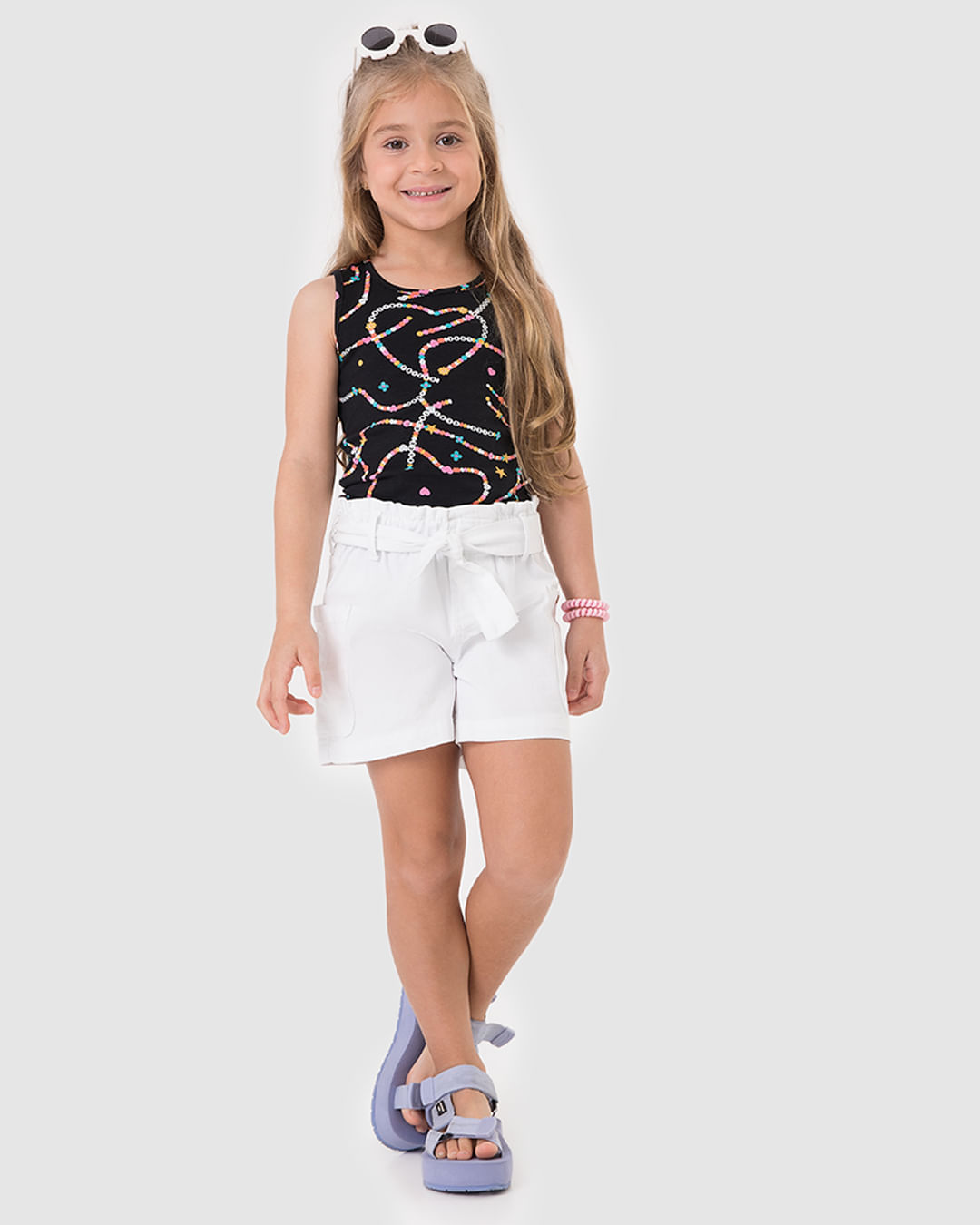 Regata Infantil Menina Estampada Em Algodão Malwee Kids - Imagem 15
