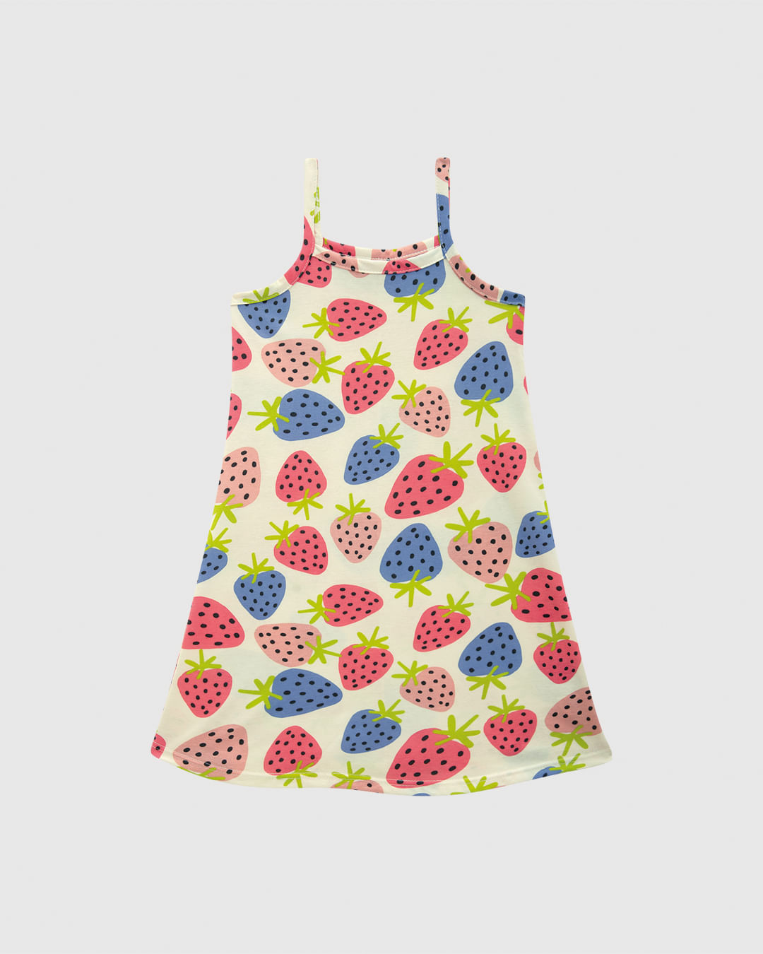 Vestido Infantil Decote Reto Estampado Em Algodão Malwee Kids - Imagem 3