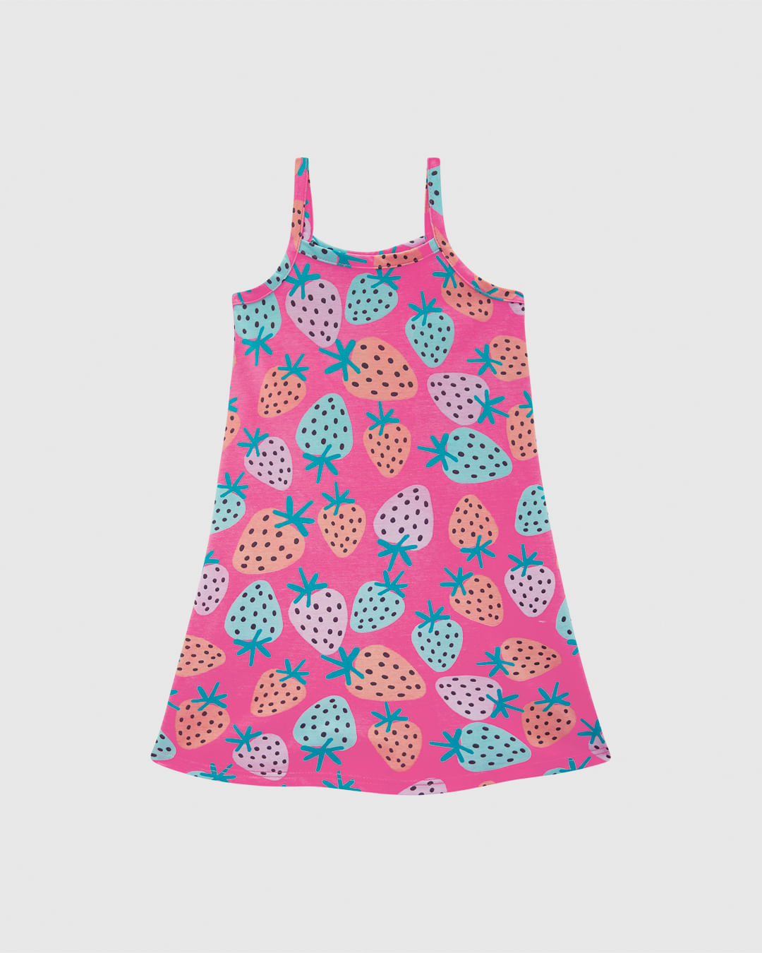 Vestido Infantil Decote Reto Estampado Em Algodão Malwee Kids