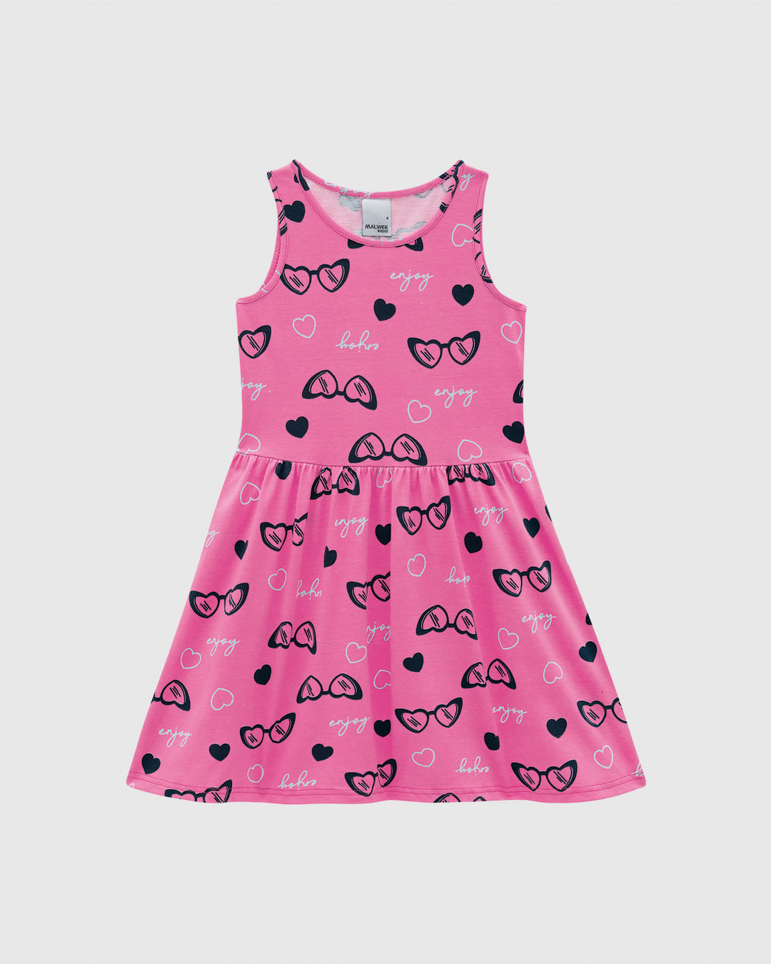 Vestido Infantil Estampado Em Algodão Malwee Kids