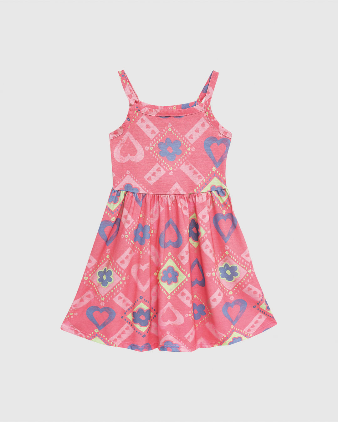 Vestido Infantil Rodado Decote Reto Em Algodão Malwee Kids - Imagem 2
