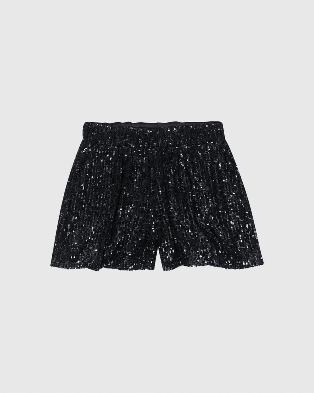 Shorts Menina Evasê Bolso Funcional Em Paetê Malwee Kids