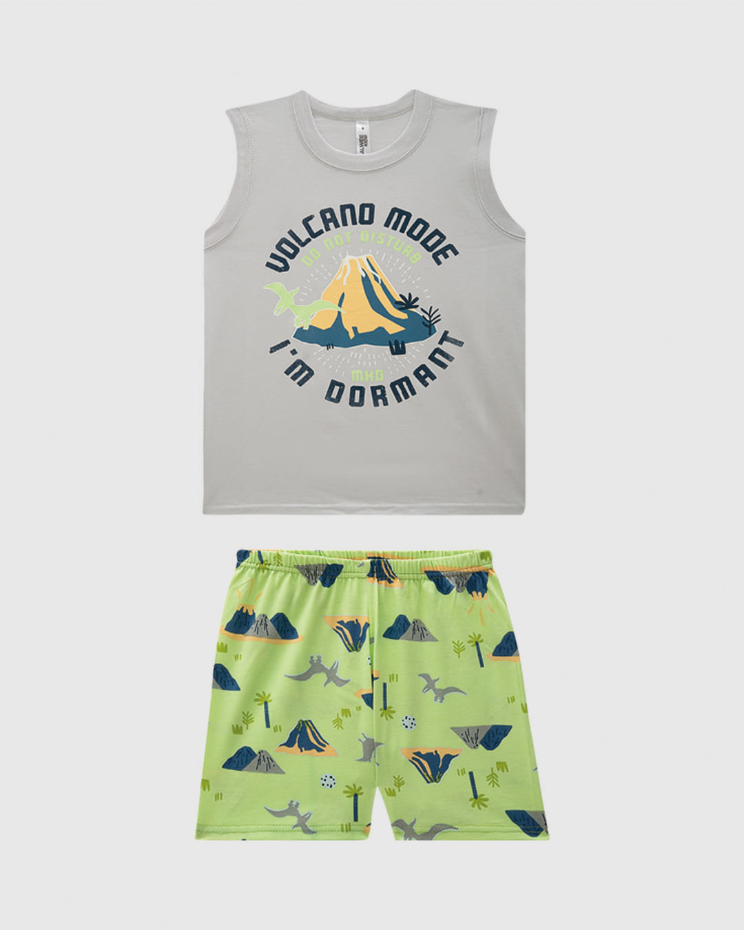 Pijama Curto Infantil Menino Bermuda Estampada Em Algodão Malwee Kids - Imagem 3