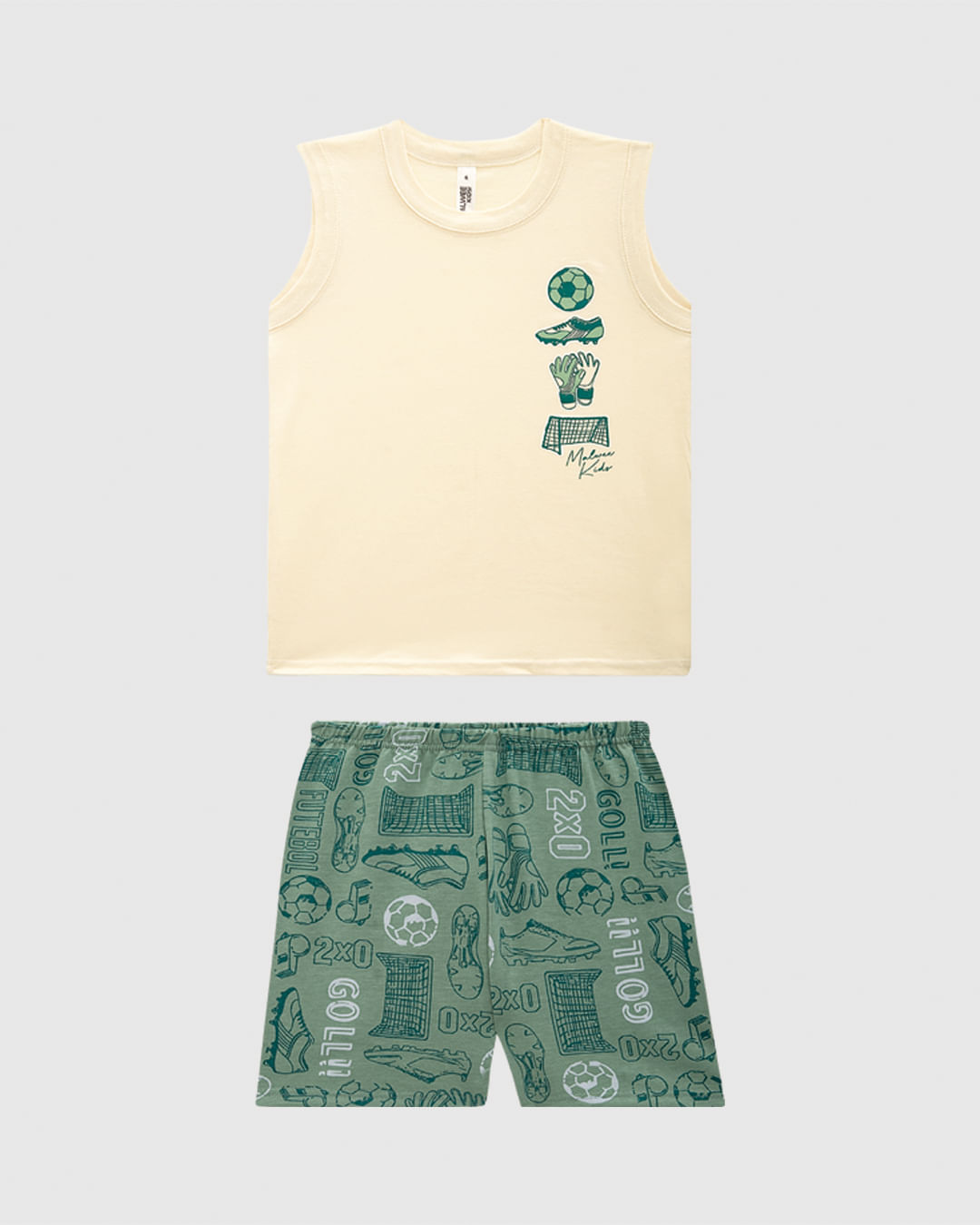Pijama Curto Infantil Menino Bermuda Estampada Em Algodão Malwee Kids - Imagem 2