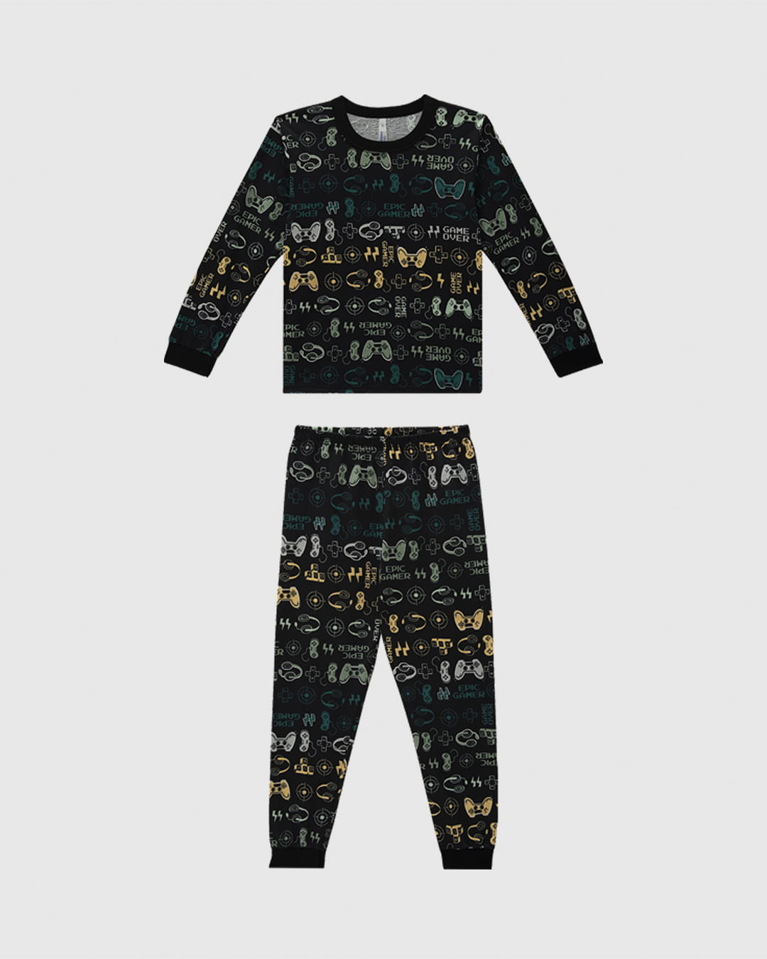 Pijama Infantil Menino Estampado Camiseta Manga Longa Em Algodão Malwee Kids - Imagem 3