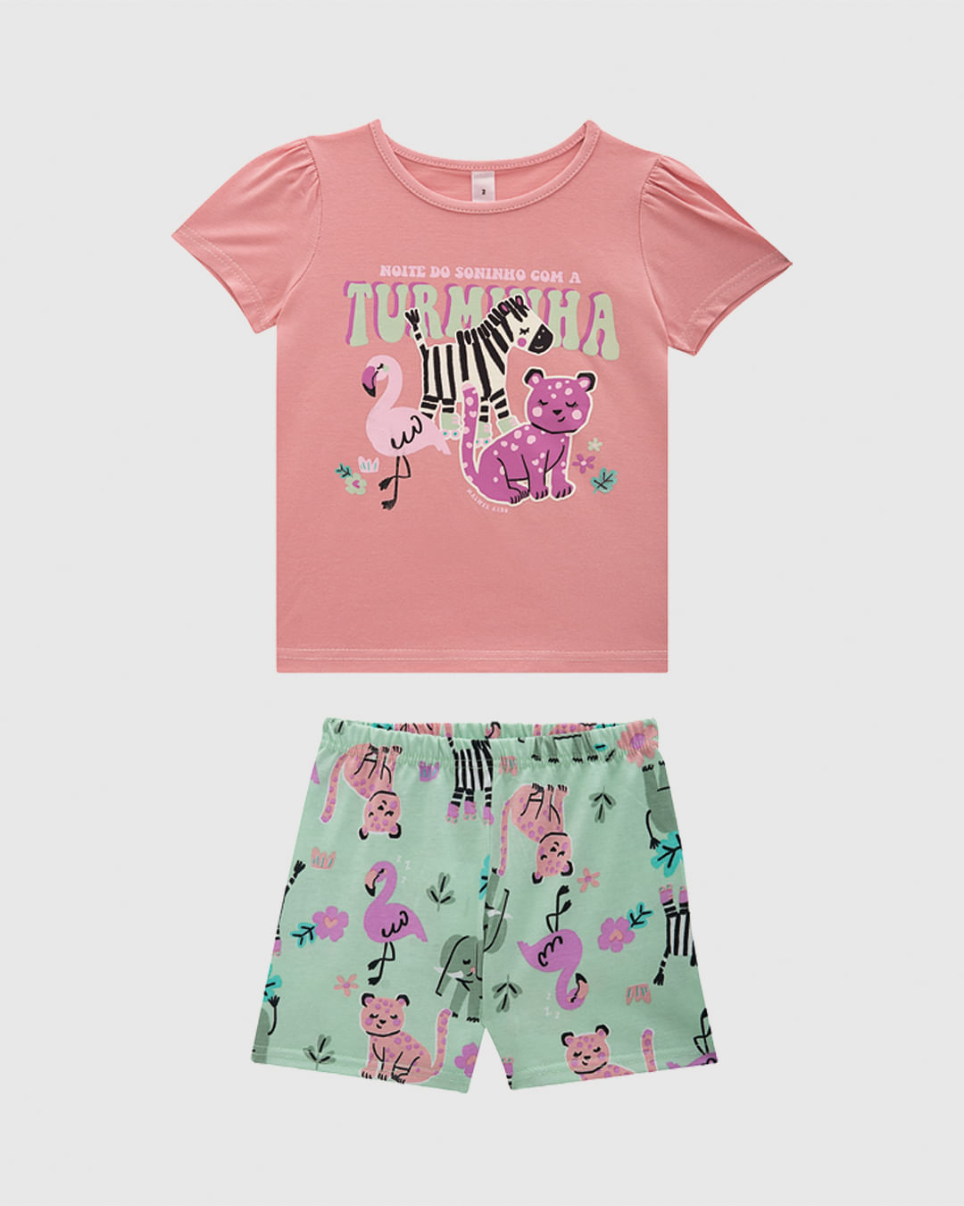 Pijama Infantil Menina Noite Do Soninho Em Algodão Malwee Kids - Rosa - 8